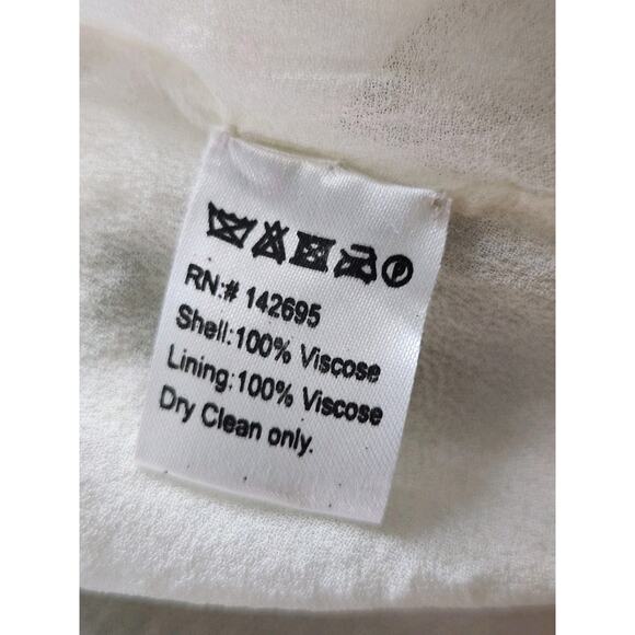 MLV Revolve Lexi Sequin beaded Cropped Top White Black Women's Size Small - Picture 6 of 8